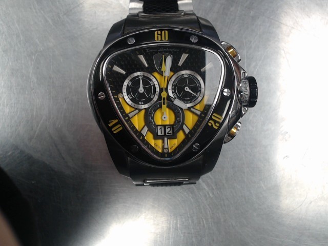 Lambo watch chrono triangle jaune
