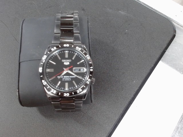 Seiko 5 automatic black pvd watch