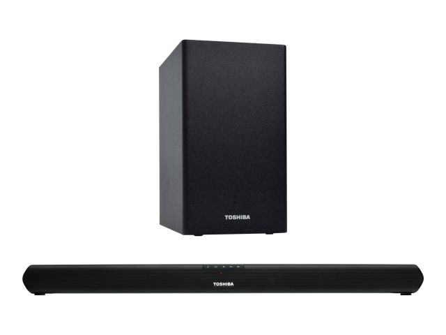 Toshiba subwoofer with sound bar&convert