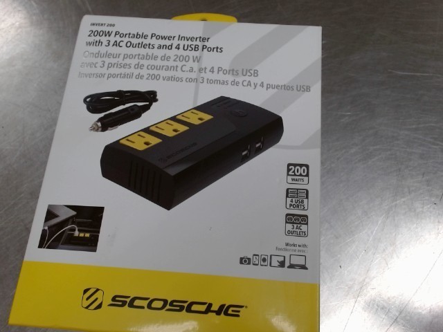 200w onduleur portable avec 3 prises