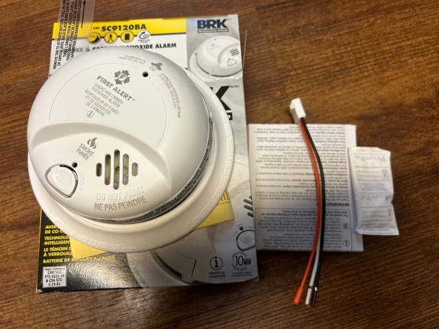 Smoke+carbon detect wire + bat