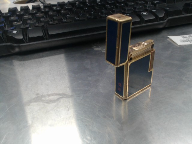 Briquet laque de chine bleu/noir
