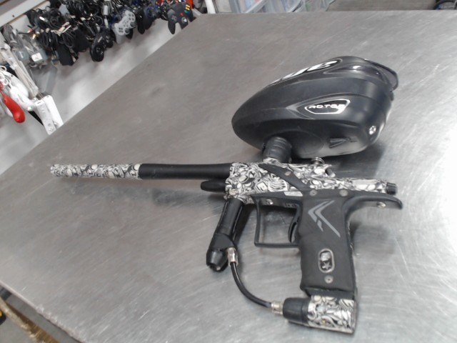 Gun paintball+reservoir rotor