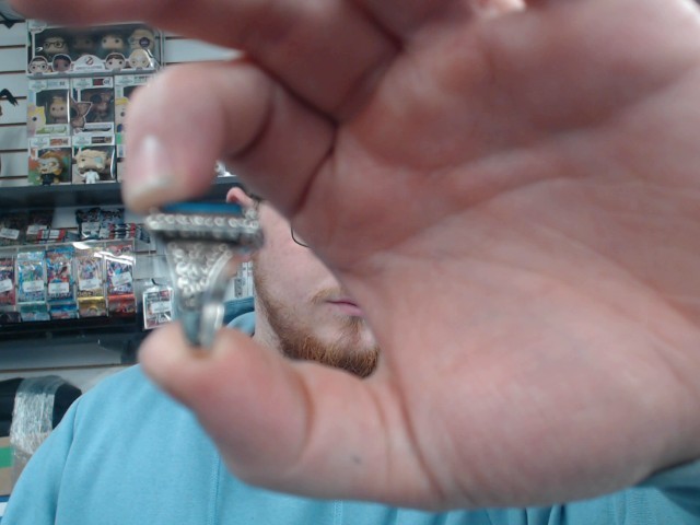 Bague en argent 925 avec pierre bleu