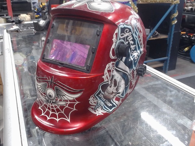 Casque de soudure auto-tint rouge