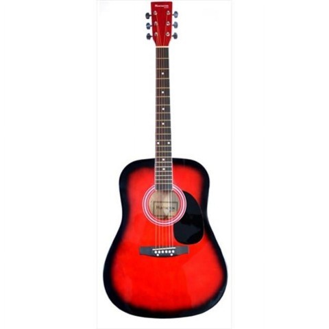 Guitar acoustique 3/4 rouge+soft case