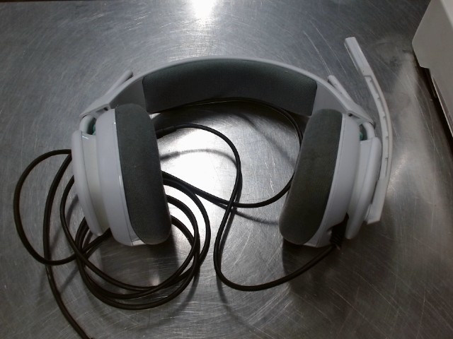 Gaming headphones white and orange