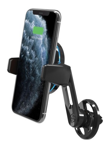Auto-grip wireless charging mount
