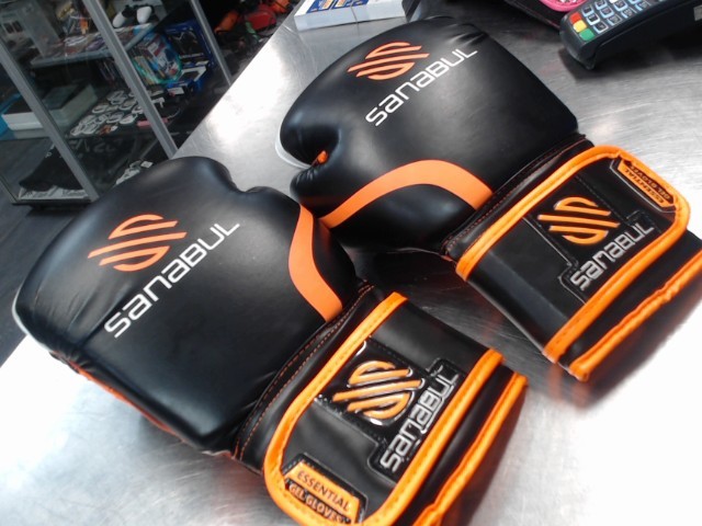 Gants de box 16 oz orange noir