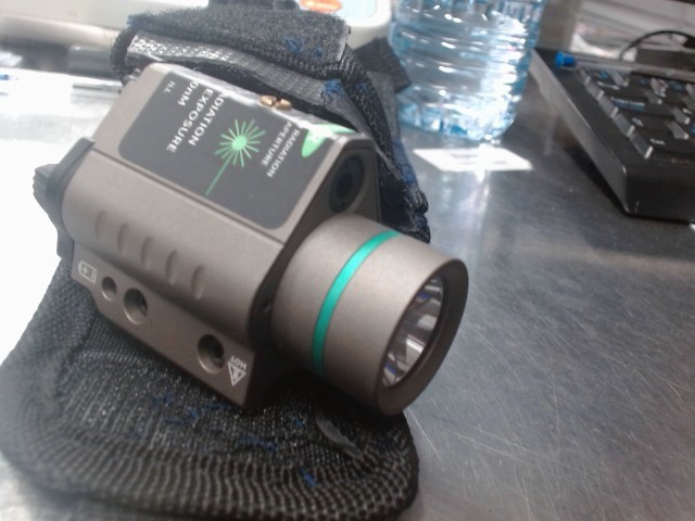 Green laser/flash rail ount grey