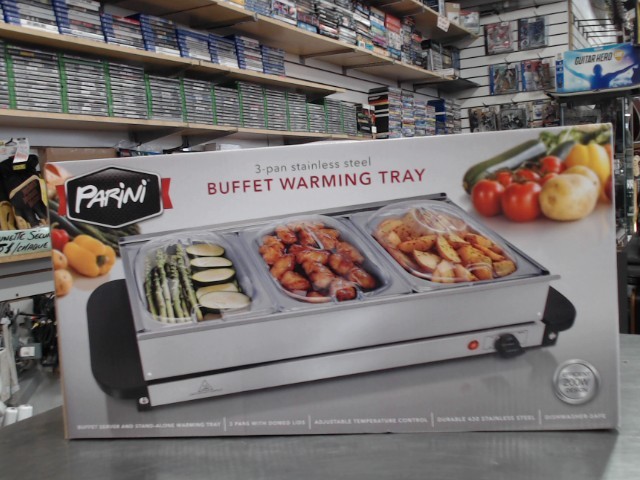 3-pan buffet warming tray(neuf)