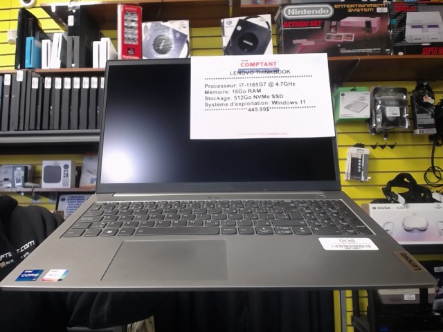 I7-1165g7@4.7ghz 16go ram 512go nvme ssd