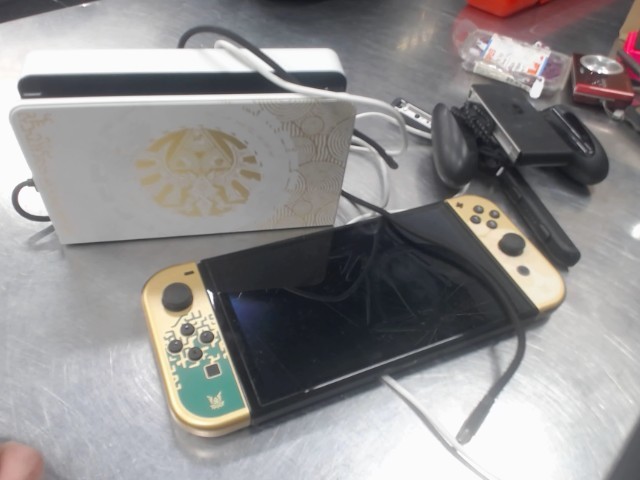 Nintendo switch oled zelda+station rech