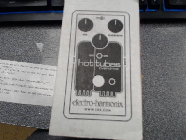 Guitar pedal overdrive in box