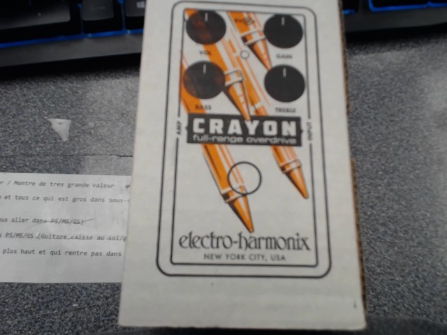 Guitar pedal overdrive in box