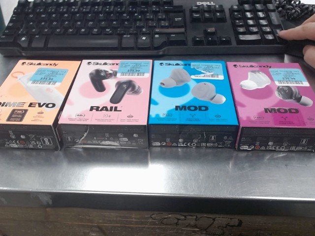 Ecouteurs bluetooth gris