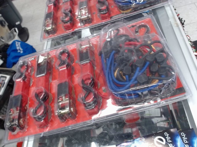 22pcs ratchet tie down heavy duty bungee