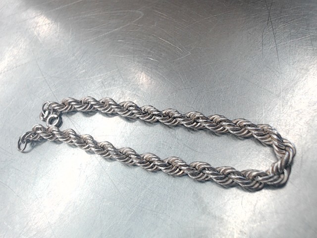 Bracelet en argent torsade