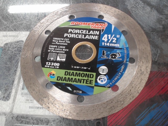 Lame de diamand 4 1/2 po porcelaine