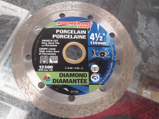 Lame de 4 1/2 po porcelaine