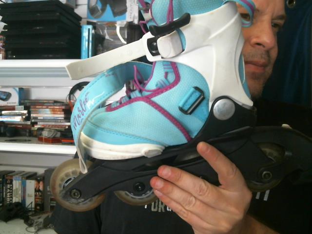 Patin a roue alignee