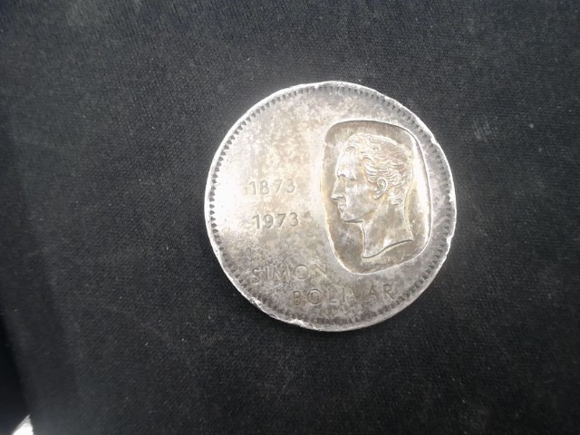 Silver coin 10 bolivares de venezuela