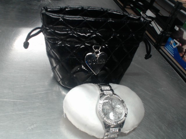 Montre guess avec pierre et sac