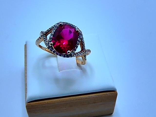 BAGUE EN OR 10KT   DIAMANTS