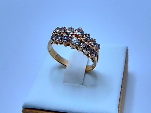 BAGUE EN OR 14KT   DIAMANTS
