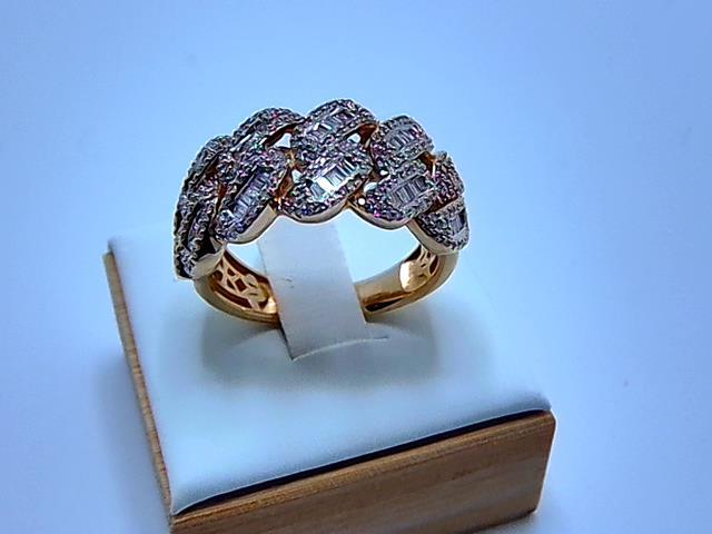 BAGUE EN OR 10KT   DIAMANTS