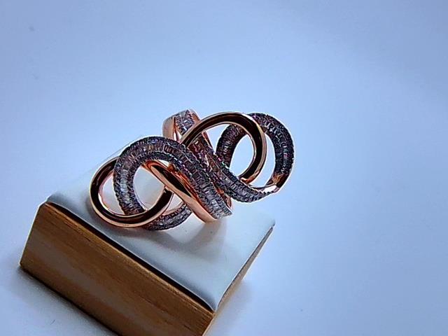 BAGUE EN OR 14KT   DIAMANTS