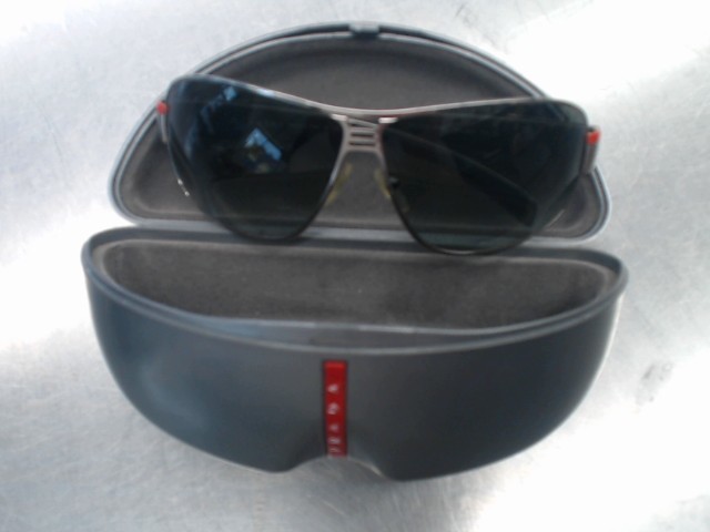 Prada gunmetal black pilot