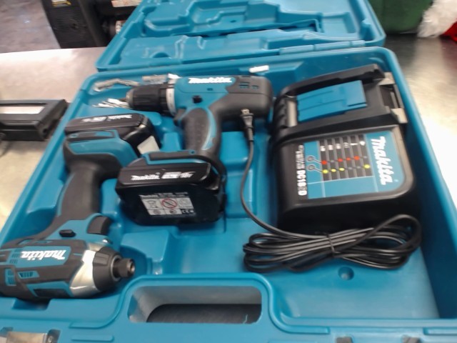 Kit impact drill+drill+2bat+charg case