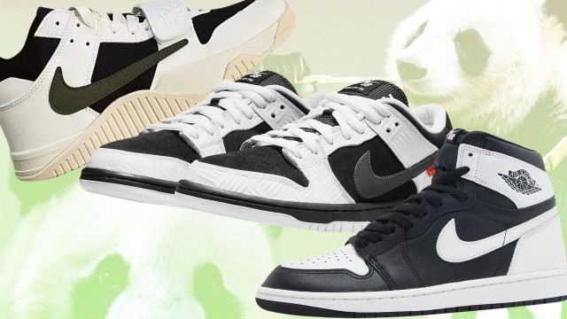 Nike dunk basse r�tro panda coloris blan