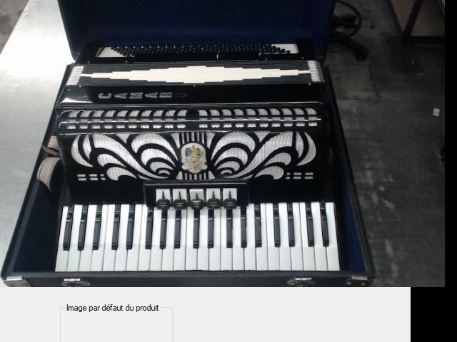 Accord�on noir dans case noir