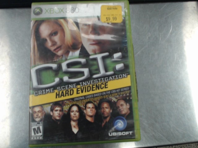 Csi: hard evidence (xbox 360)