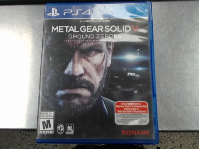 Metal gear solid v 5: ground zeroes ps4