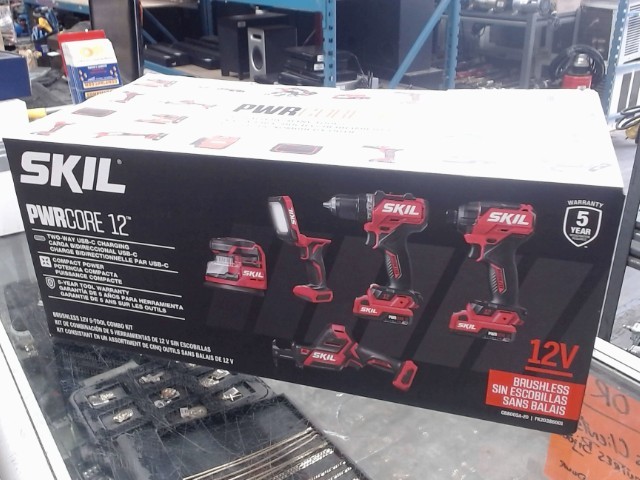 Lot 5 outils 12v+2 batt+chargeur neuf