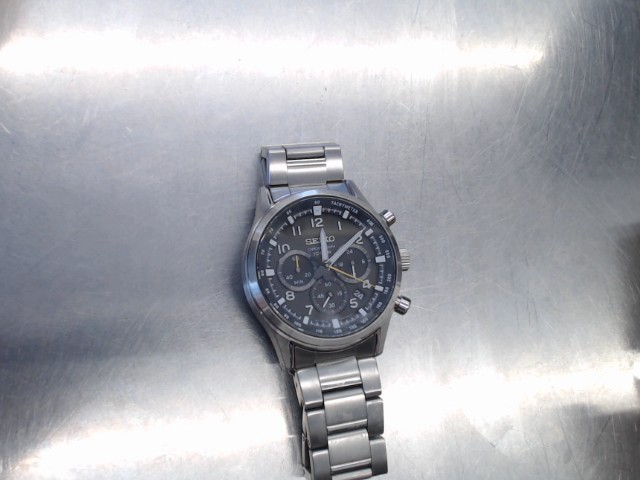Seiko sport chronograph quartz black men