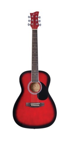 Guitare jay jr rouge dand case dur noir