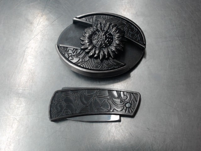 Boucle de ceinture western av tournesol