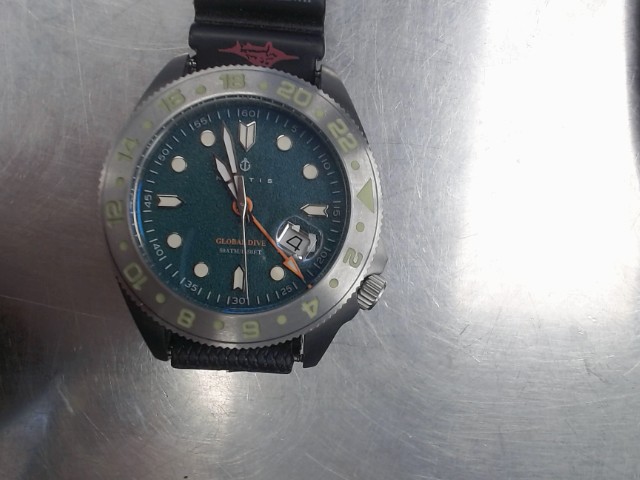 Montre stainless cadran vert