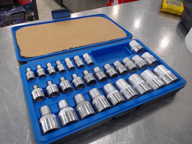 Kit de douille e torx 1/4 3/8 1/2