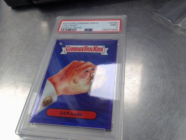 Jan hand purple garbage pail kids psa 9