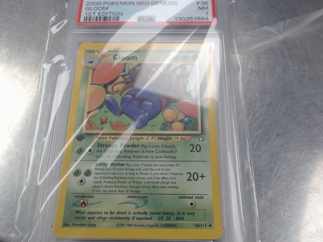 Gloom,1st edition neo genesis psa 7