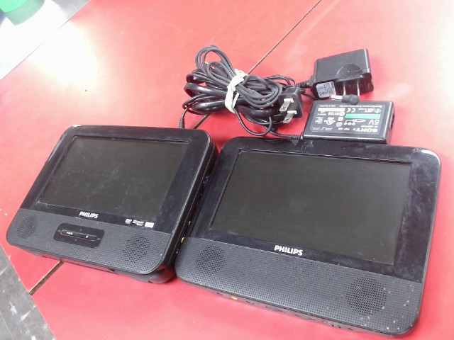 Lecteur dvd portable double+2 fil power
