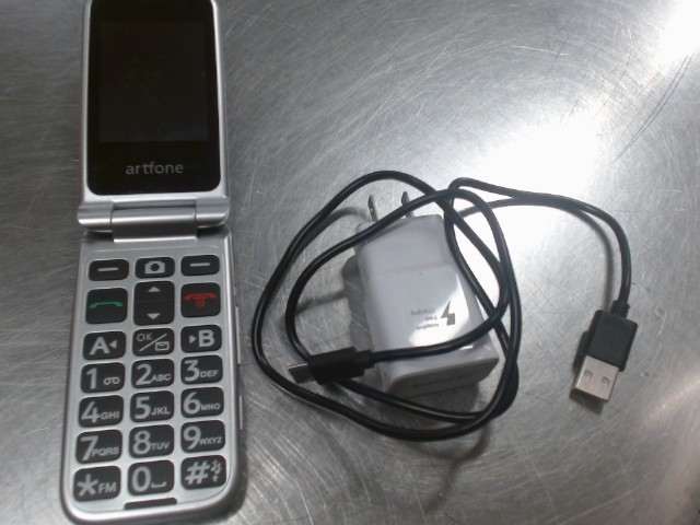 Flip phone grey + chrgr