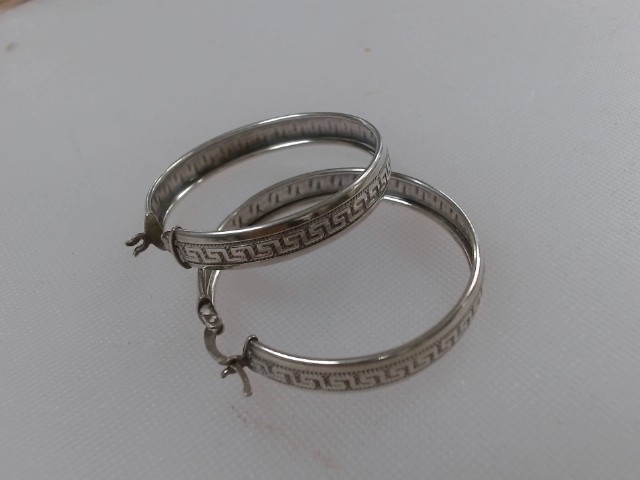 Paire boucle oreille argent ronde