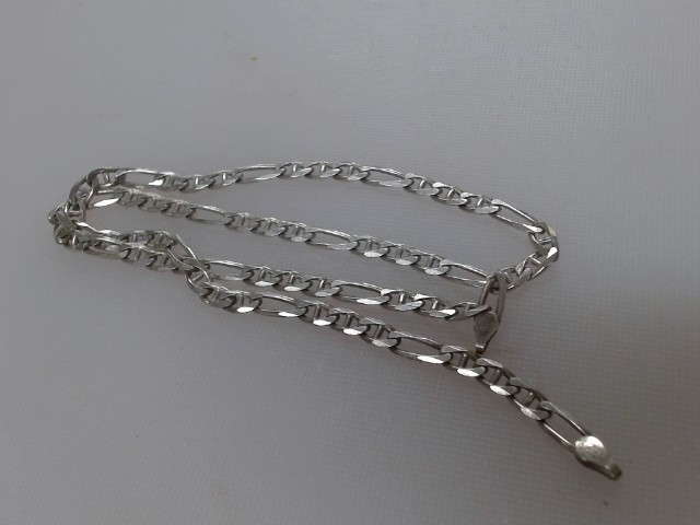 Chaine argent attache male double