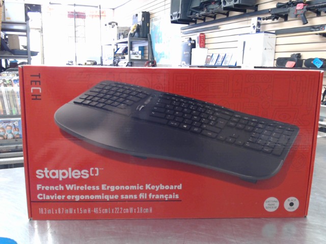 Clavier ergonomique sans fil francais